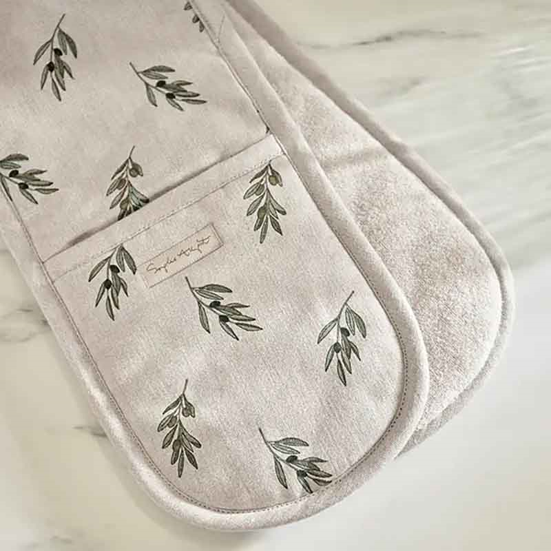 Olive Branch Double Oven Glove, Neutral-0