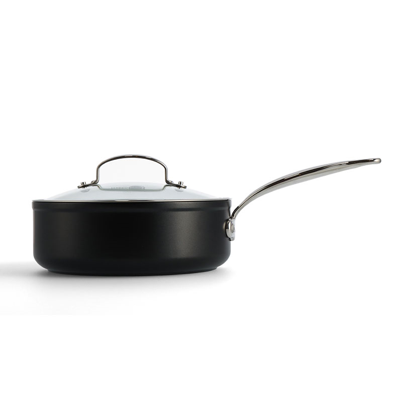 Barcelona Pro Non-Stick Skillet with Lid, 28, Black-6