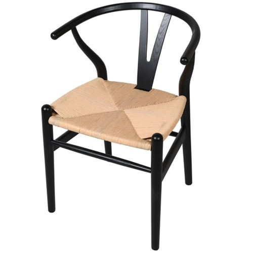 Chair, H77.5 x W56 x D54cm, Black-2