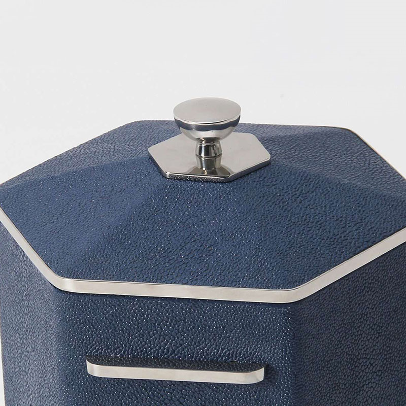 Ice Bucket, Nile Blue Shagreen-5