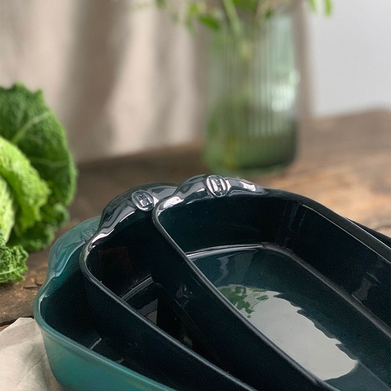 Ceramic Small Rectangular Oven Dish, 30cm, Cedar Green-1