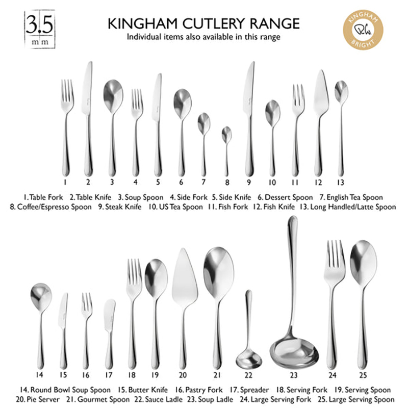 Kingham Set of 4 long handled spoons-4