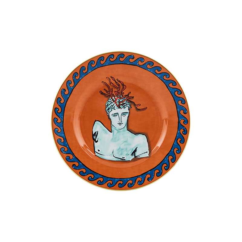 Il Viaggio Di Nettuno Plate, D22cm, Rock Orange-0