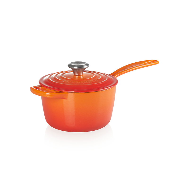 Signature Cast Iron Saucepan, 16cm, Volcanic-0