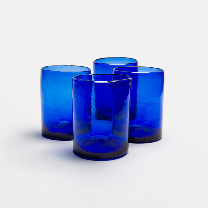 Zomi Set of 4 Tumblers, H10.5cm, Dark Blue-0