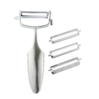 Vegetable Peeler, 3-way, 19 x 15 x 3 cm-0