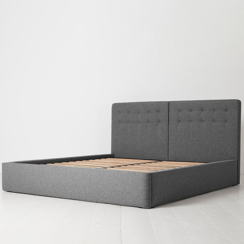 Bed 01 Linen Super King Size Frame, Stone-3