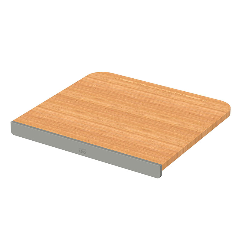 Leo Balance Cutting Board with Tablet Stand, Grey Bamboo-0