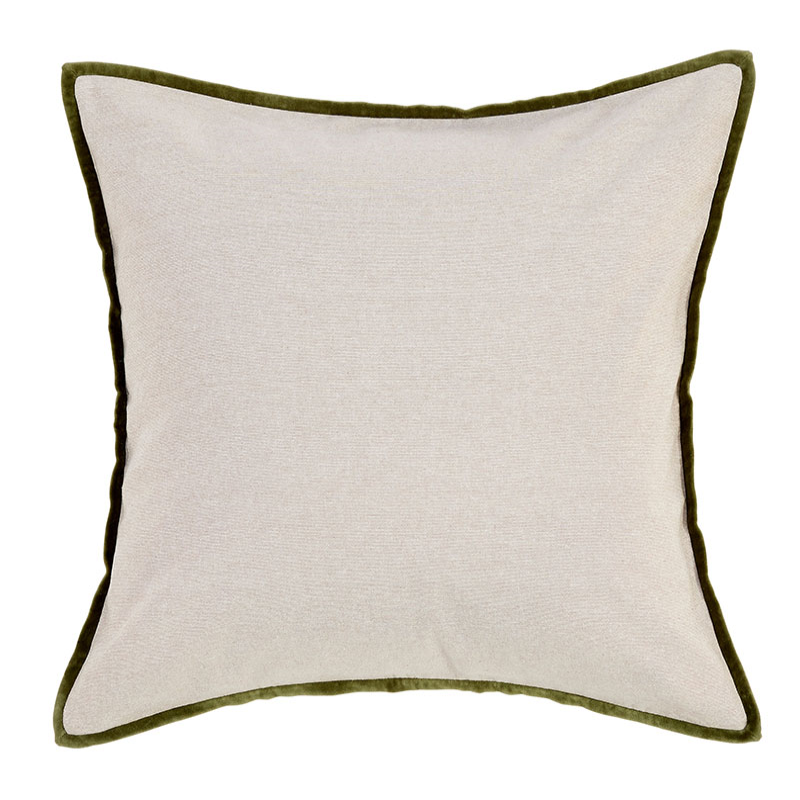 Jaipur Trim Cushion, 65 x 65cm, Olive-0