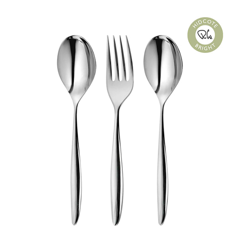 Hidcote Bright 3 piece serving set, Stainless Steel-0