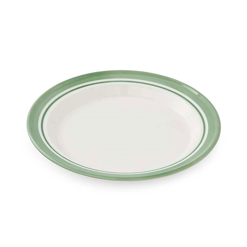 Potter's Stripe Set of 4 Dinner Plates, D26cm, Green-4