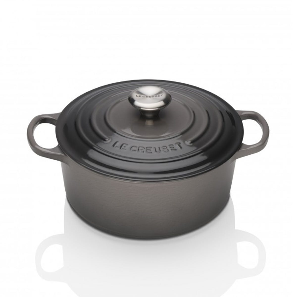 Signature Cast Iron Round casserole, 28cm - 6.7 litre, Flint-0