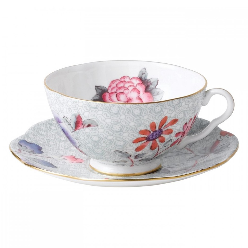 Harlequin Collection - Cuckoo Tea Story Teacup and saucer, 18cl, Green-0