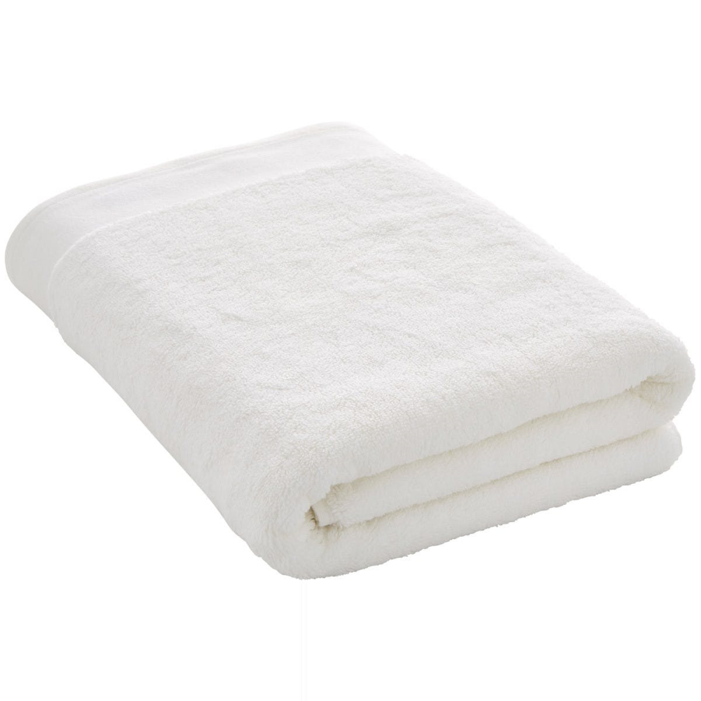 Retreat White Bath towel, 69 x 137cm, White-1