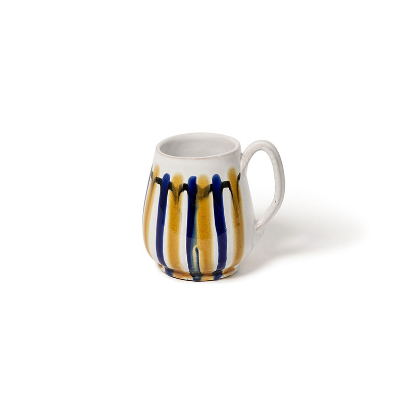 Drip Mug, 250ml, Blue and Mustard-1