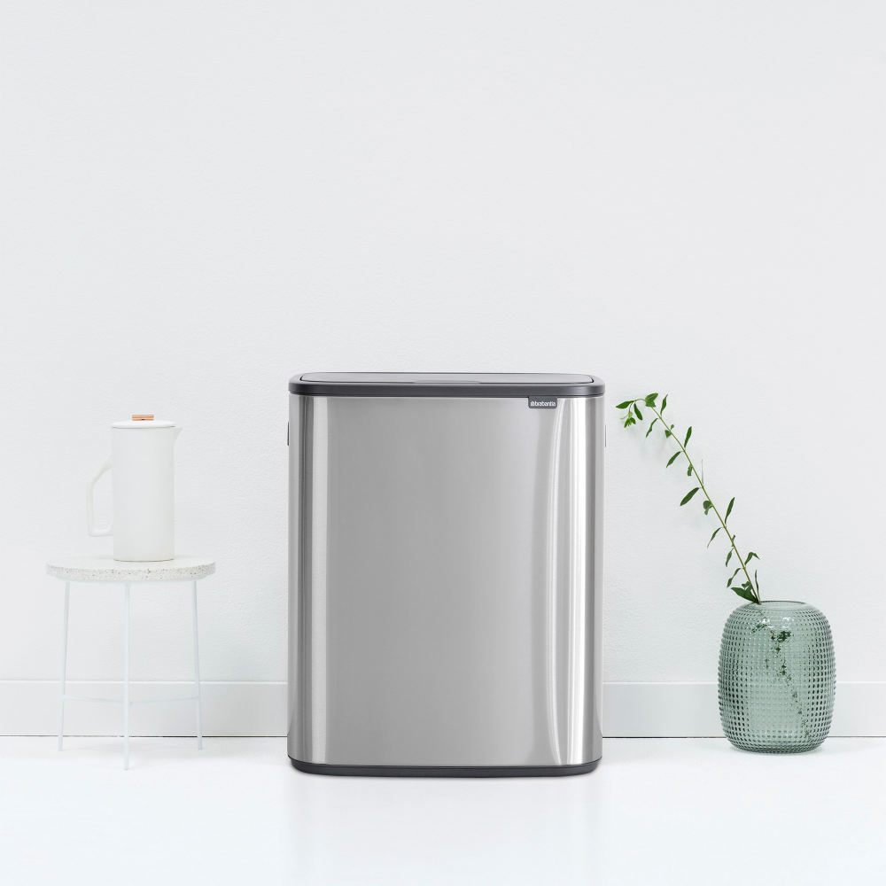 Bo Touch bin, 60 litre, Matt Steel Fingerprint Proof-5