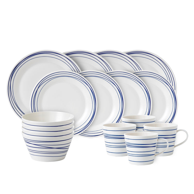 1815 Pacific 16 Piece Dinnerware Set, Blue-0