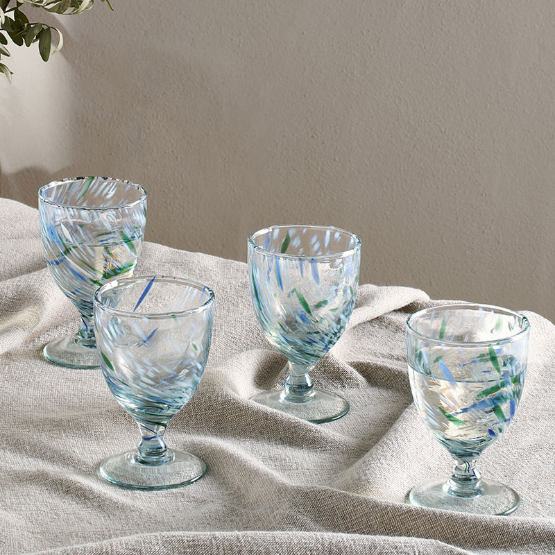 Taja Set of 4 Glasses, 190ml, Sea Blue-2