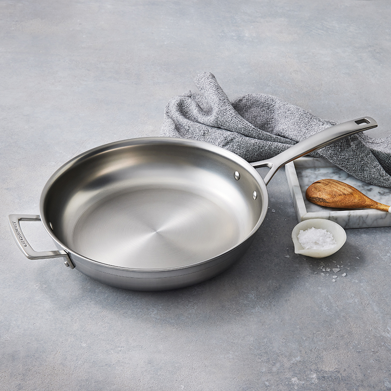 3 Ply Stainless Steel - Uncoated Frying pan, 24cm-5