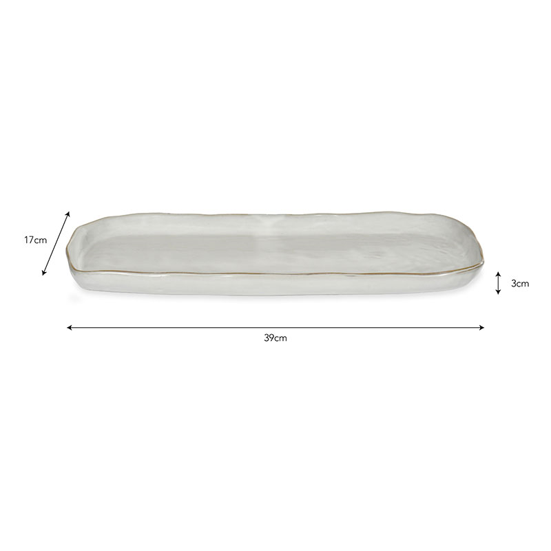 Ithaca Serving Tray, White-3