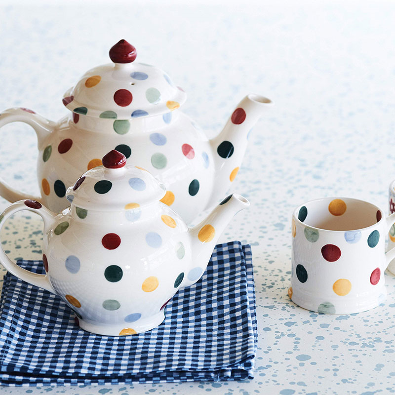 Polka Dot Teapot, 1.6l, Cream-2