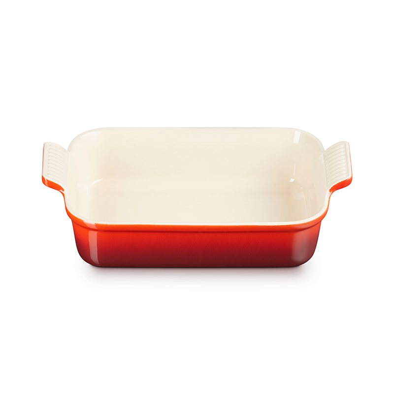 Stoneware Rectangular dish, 26 x 19cm - 2.3 litre, Cerise-0