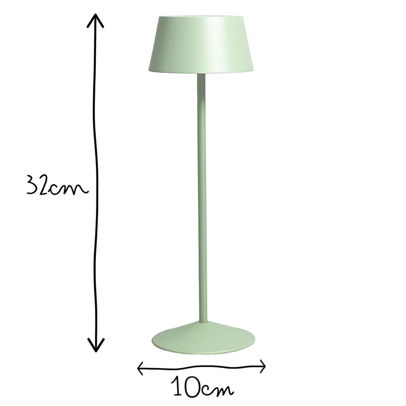 Scoon Rechargable Lamp, H32cm, Watercress-11