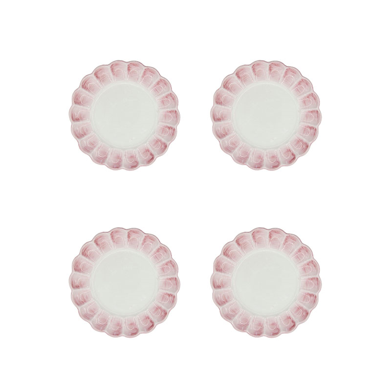 Lido Set of 4 Side Plates, D21.5cm, Pink-1