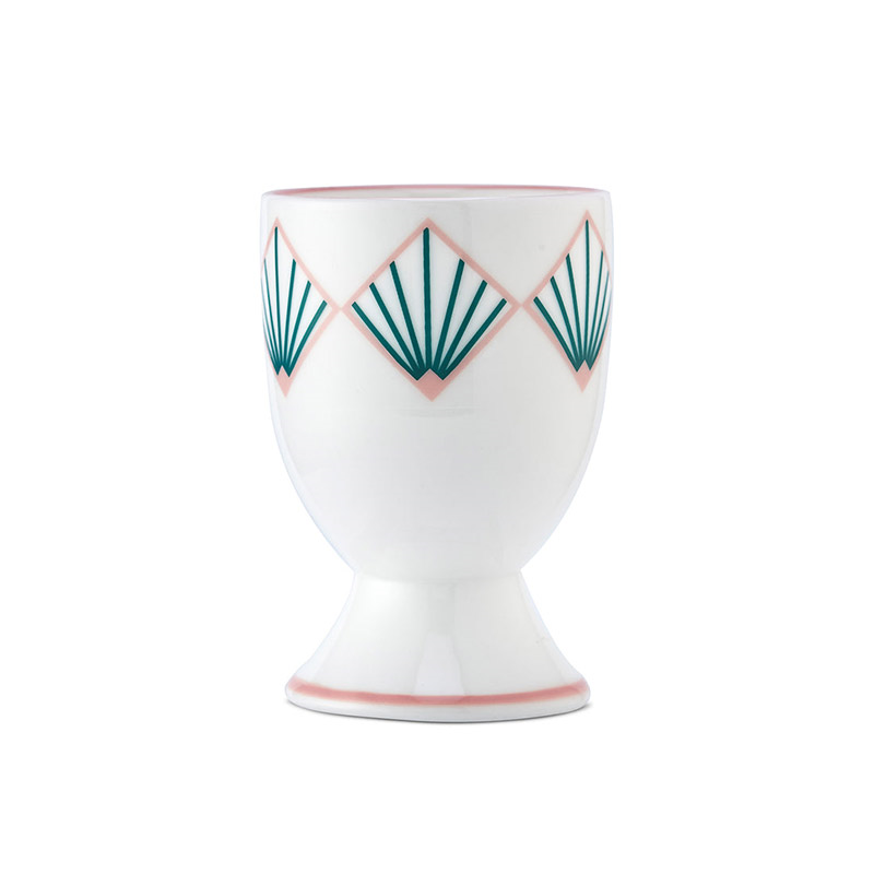 Zighy Egg Cup, H6.5cm, Teal & Blush Pink-0