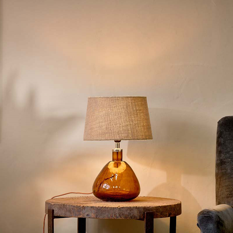 Baba Glass Table Lamp, H31cm, Burnt Orange-0