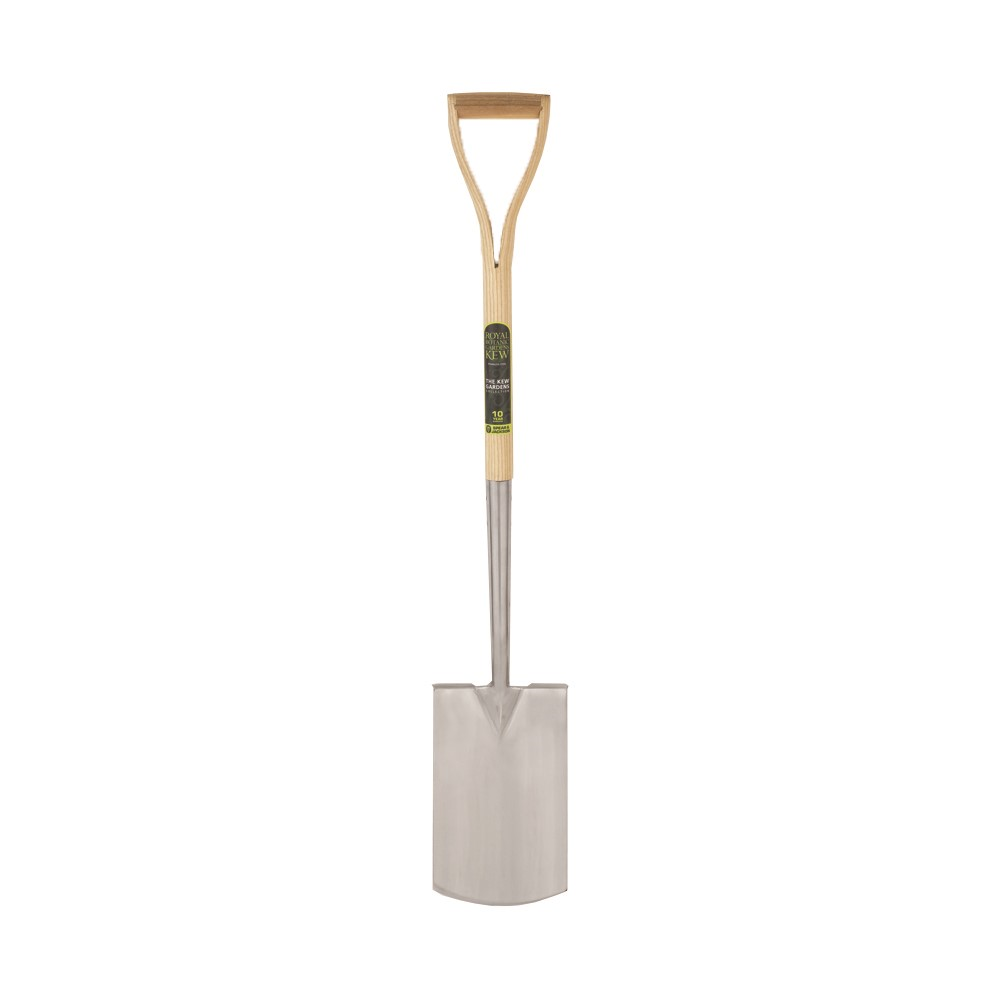 Treaded digging spade, H106.5 x W19.5cm, Natural/Silver-0