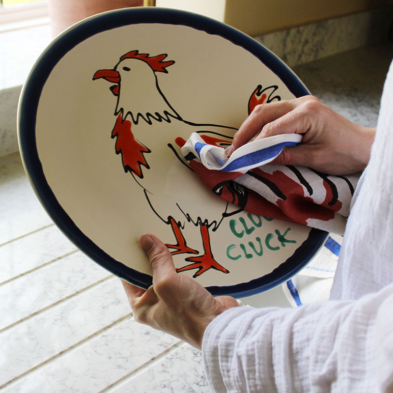 Cluck Cluck Plate, D35cm, Multi-3