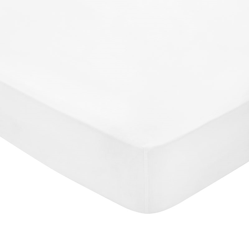 Bob Fitted Sheet, Double, White-0