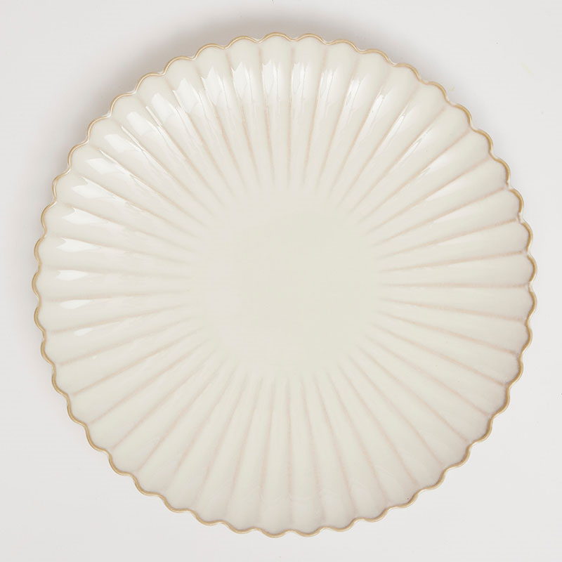 Scallop Shell Set of Charger Plates, D30cm, Oat-0