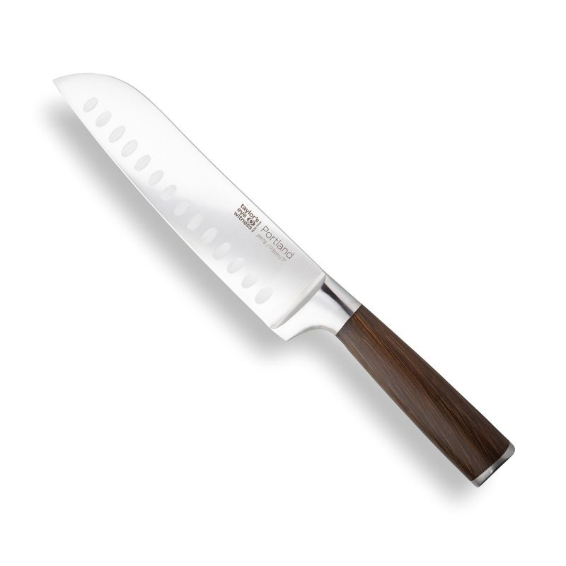 Portland Santoku Knife, 18cm, Walnut-0