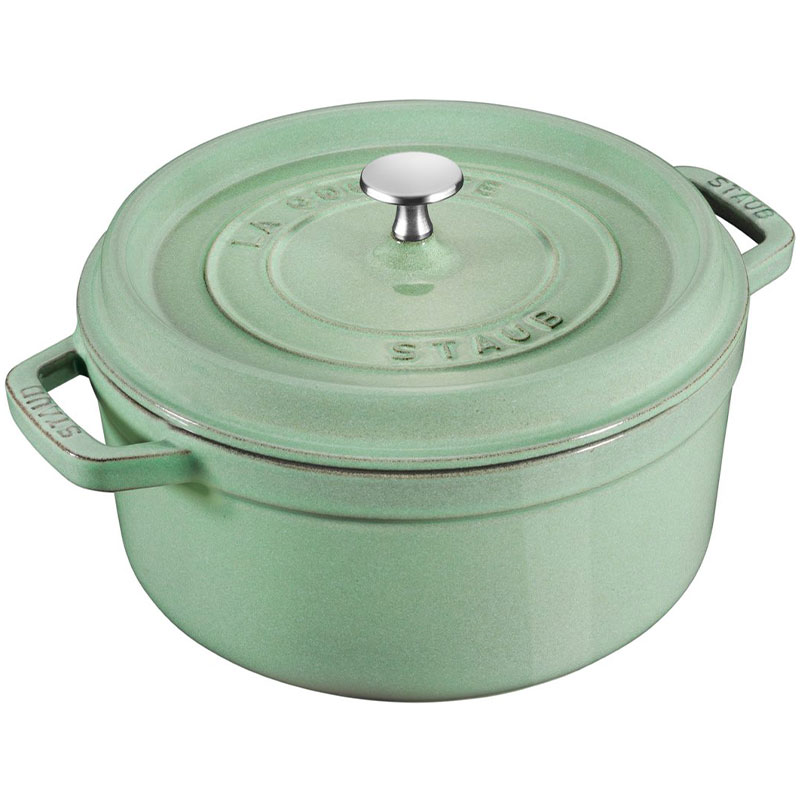 Cocotte Round Cast Iron, 26cm, Sage-2