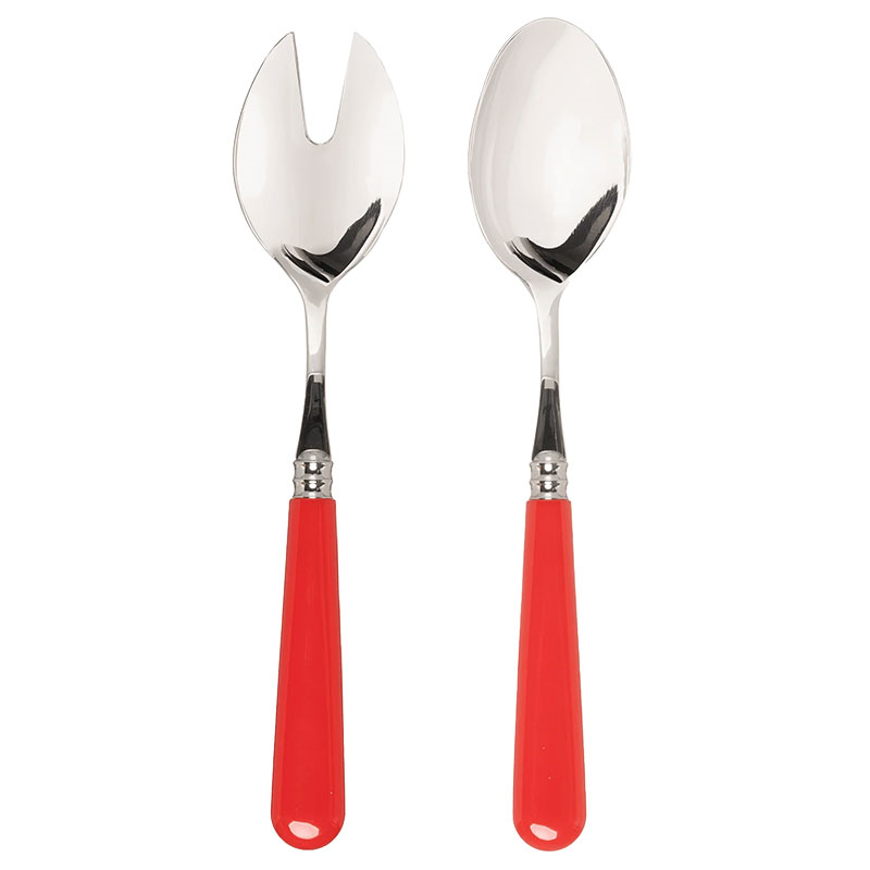 Salad Server Set, Classic Red-0