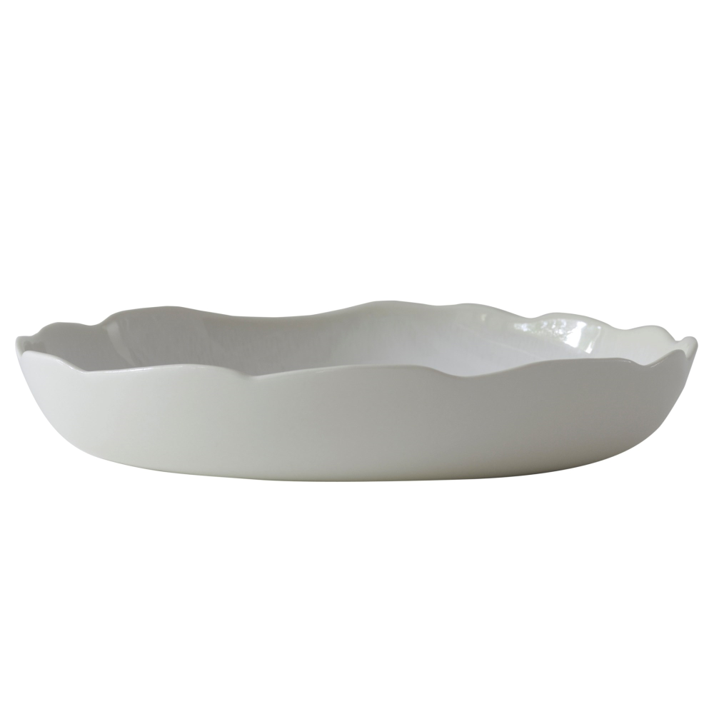 Plume Deep round dish, 27.5cm, White Pearl-0