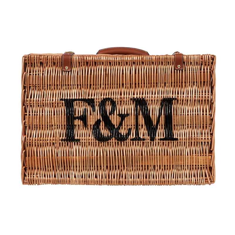 Fortnum's Stripe Picnic Hamper for Four, Eau De Nil-4