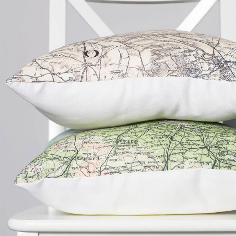 Personalised Map Cushion Voucher, 56 x 56cm-3