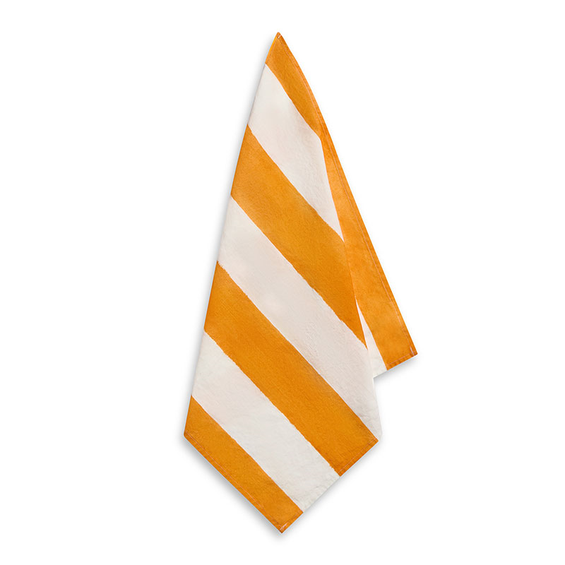 Stripe Linen Napkin, 50cm x 50cm, Orange-1