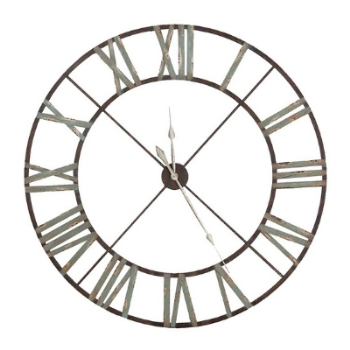 Clock, Aged Wrought Iron, Large, 122cm-0