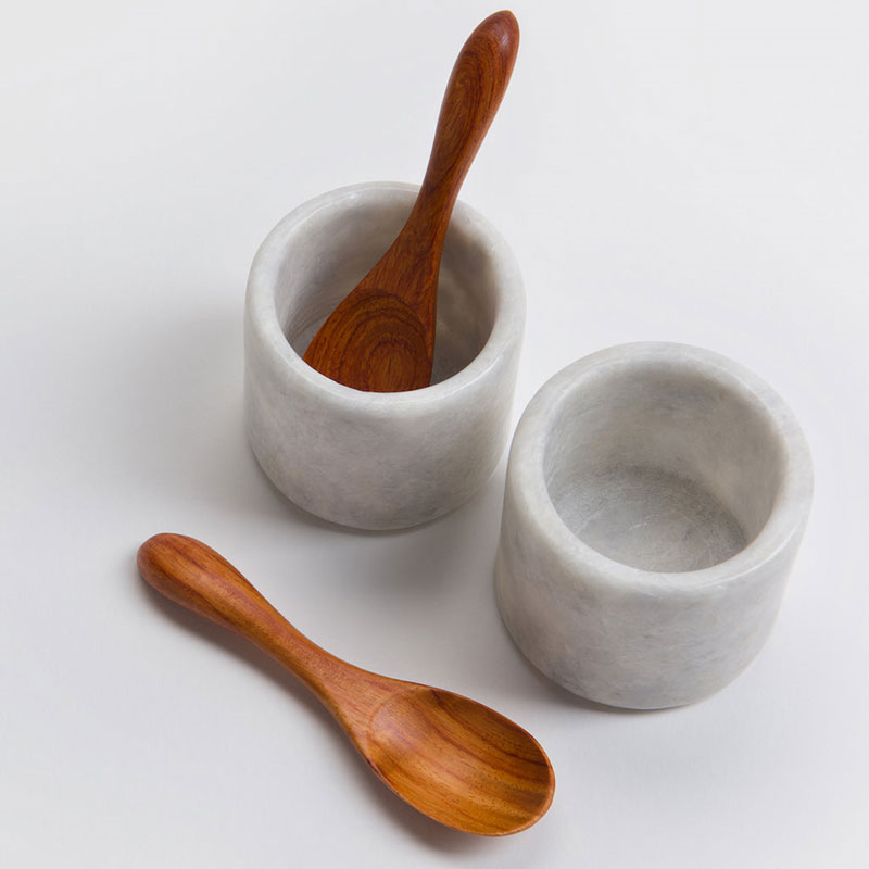 Mandalay Set of 2 Pinch Pots, D7cm, Marble-2