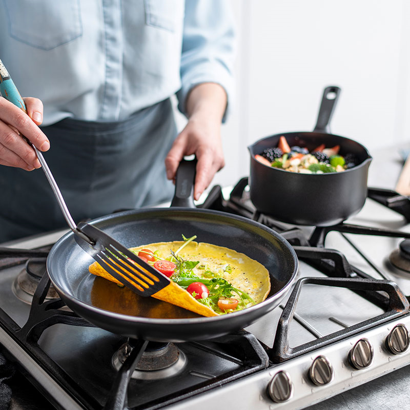 Memphis Non-Stick Frying Pan Set, Black-3