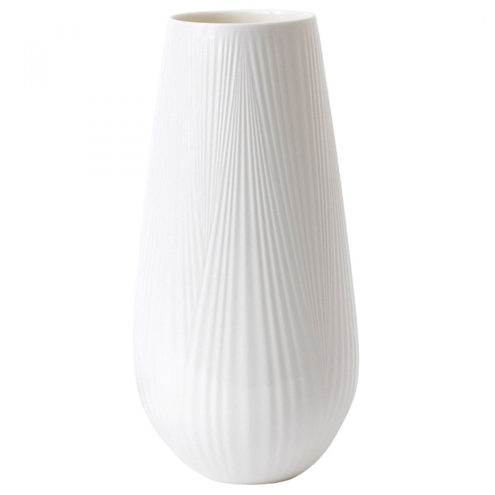 White Folia Tall vase, 30cm-0