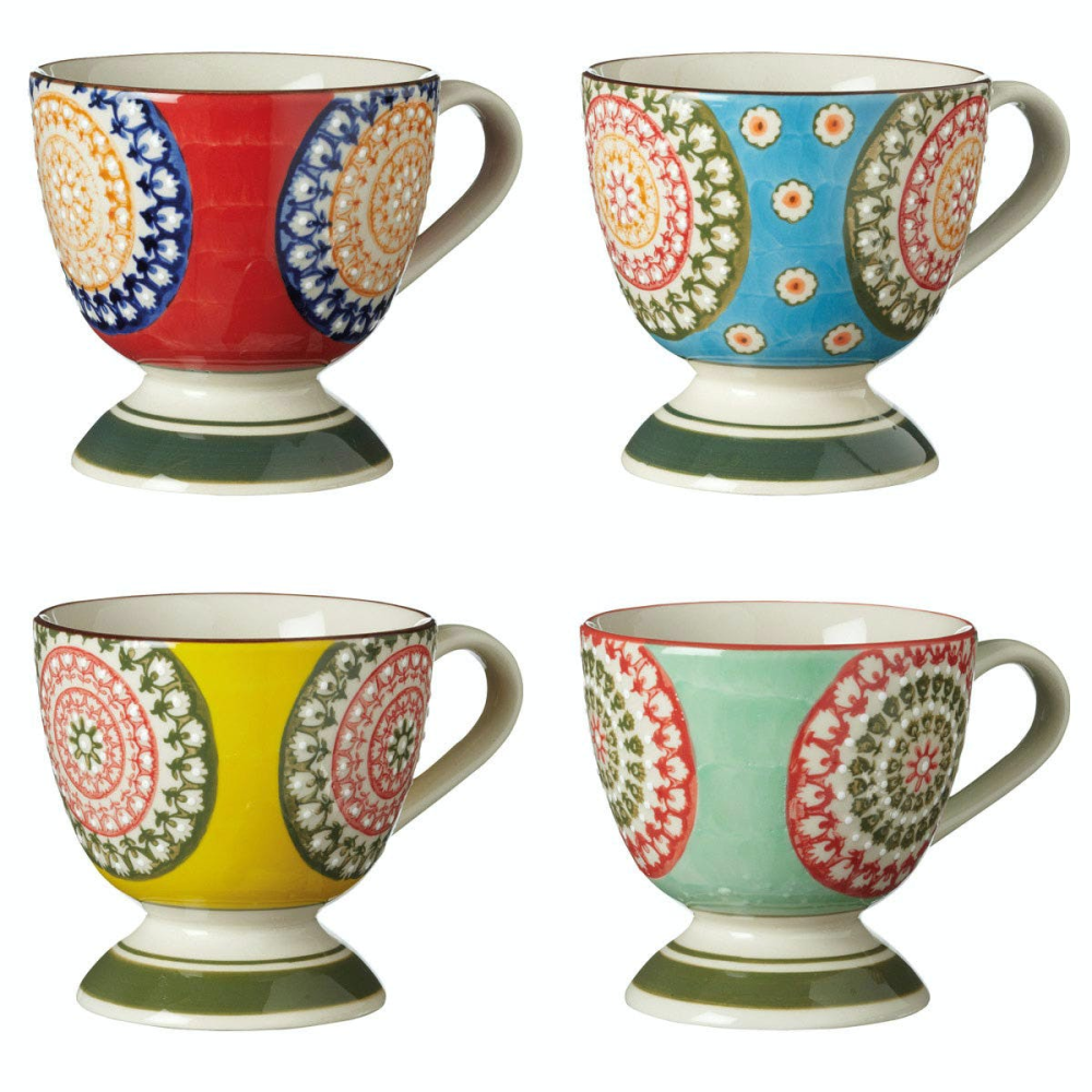 Florya Set of 4 mugs, H10cm-0