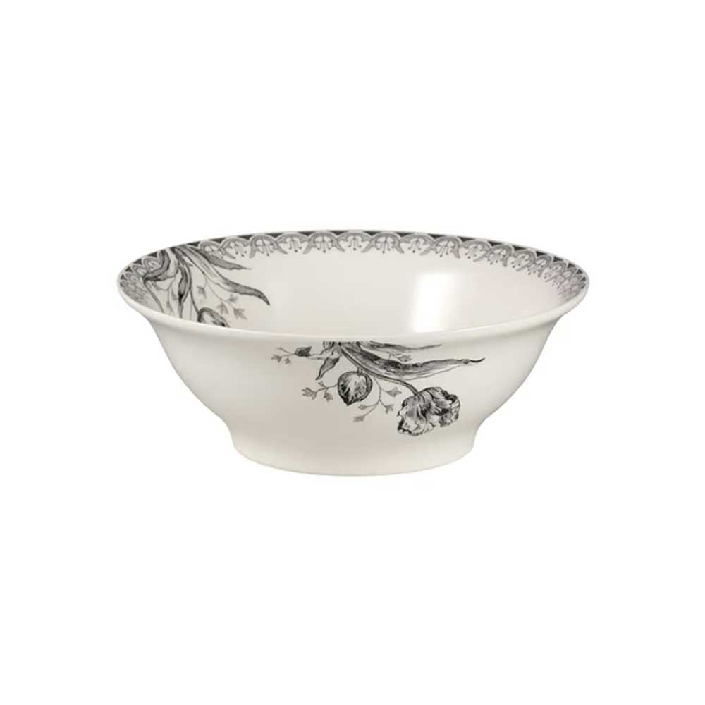 Gien- Tulipes Noires, Cereal Bowl, Set of 4-0