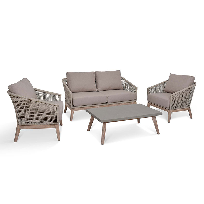 Lynton 2 Seater Sofa Set, Grey-1