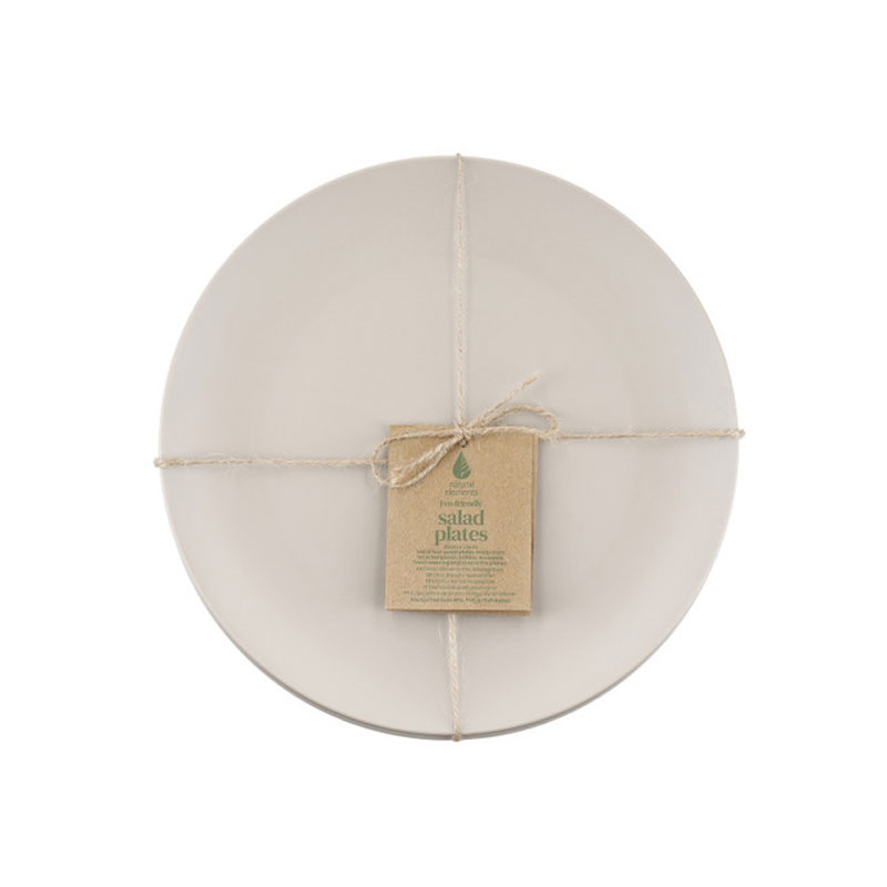 Natural Elements Eco-Friendly Recycled Plastic Side Plates, Set of Four, D20cm-0