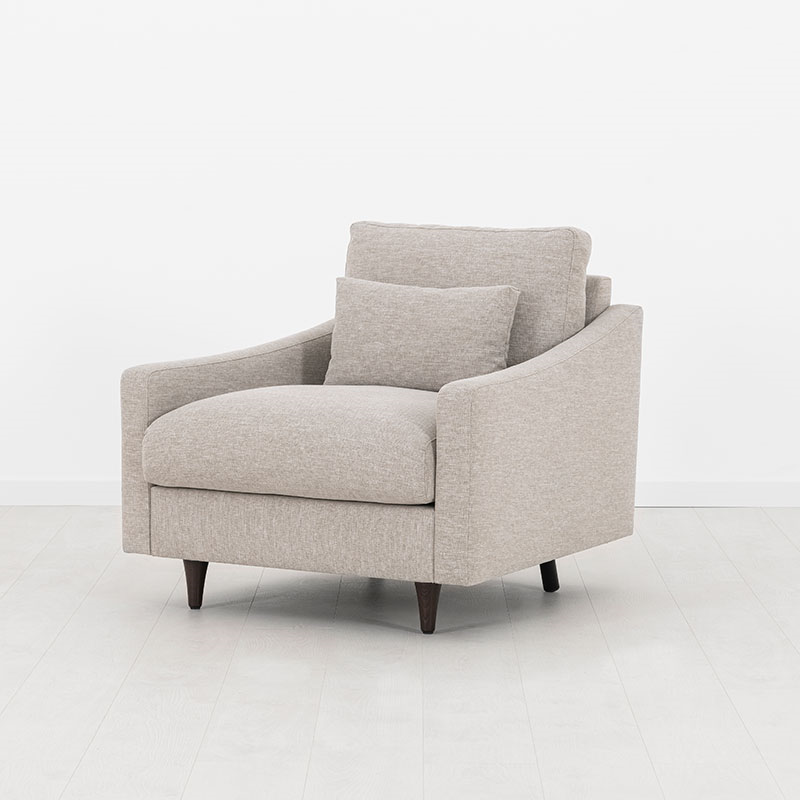 Model 07 Linen Armchair, Pumice-1